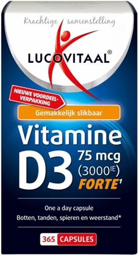 Lucovitaal Vitamine D3 D3 75mcg (3000IE) Forte 365 capsules