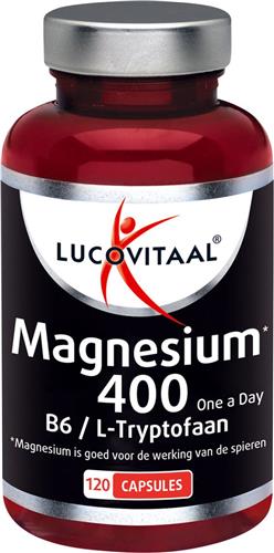 Lucovitaal Magnesium 400 Vitamine B6 en L-Tryptofaan Voedingssupplement - 120 capsules