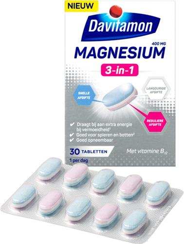 Davitamon Magnesium Triple Layer - Voedingssupplement – 30 magnesium tabletten