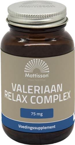 Mattisson - Valeriaan Relax Complex 75 mg - Voedingssupplement - 60 Capsules