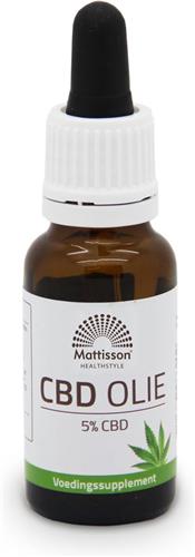 Mattisson - CBD Olie 5,0% - Cannabidiol (CBD) - In Nederland Gekweekt - Supplement - 20 ml