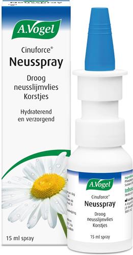 A.Vogel Cinuforce droog neusslijmvlies neusspray - Bij droog neusslijmvlies, korstjes. Hydraterend en verzorgend. - 15 ml