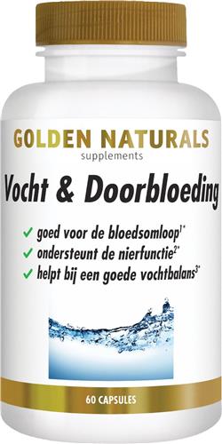 Golden Naturals Vocht & Doorbloeding (60 veganistische capsules)