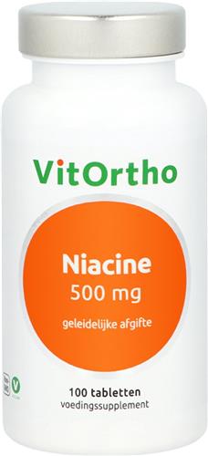 VitOrtho - Niacine 500 mg geleidelijke afgifte - 100 tabs