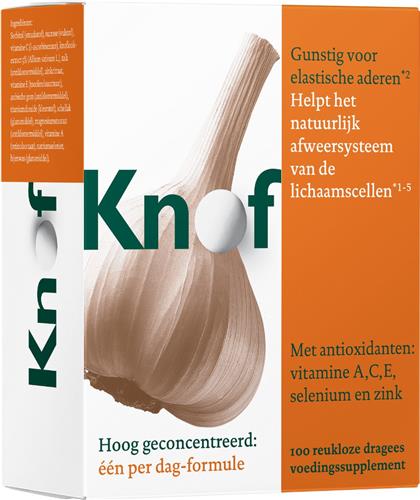 Knof Knoflook - 100 reukloze dragees - Voedingssupplement