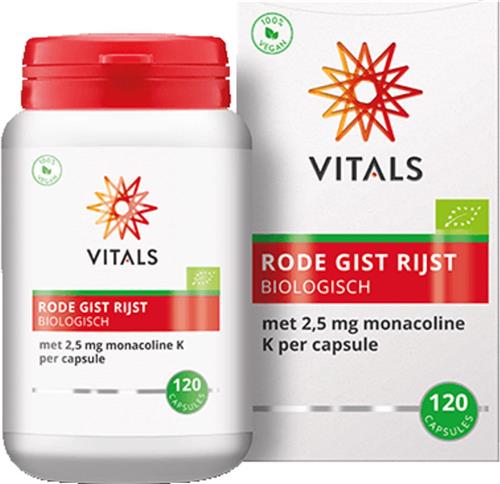 Vitals - Rode Gist Rijst - Bio - 120 capsules