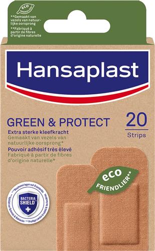 Hansaplast Green & Protect Pleisters - Wondpleisters - Wondverzorging - 20 Stuks