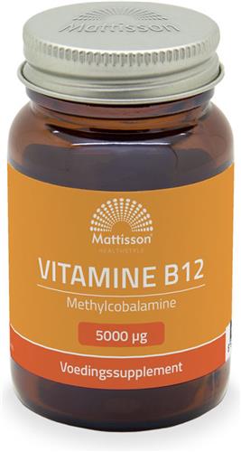 Mattisson - Vitamine B12 - 5000 mcg - Methylcobalamine - 60 Zuigtabletten