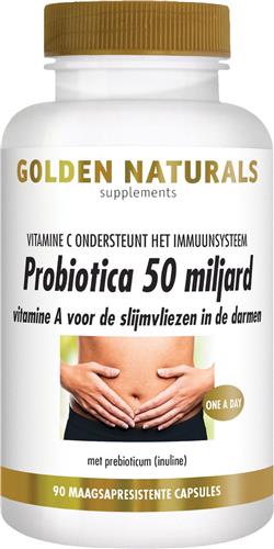 Golden Naturals Probiotica 50 miljard (90 veganistische maagsapresistente capsules)