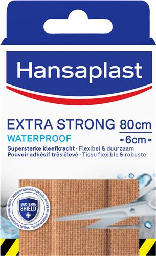 Hansaplast Extra Strong Waterproof Pleisters - Waterdichte pleister - Wondpleisters - Wondverzorging - 80 x 6cm