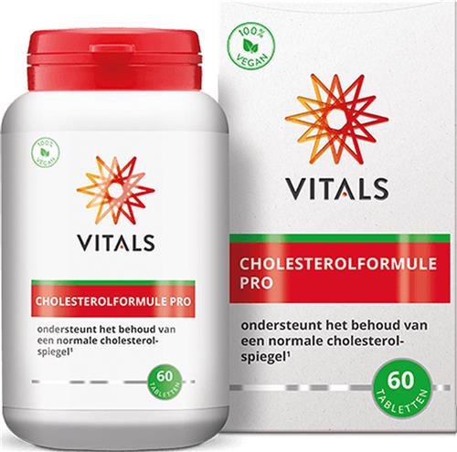 Vitals - Cholesterolformule pro - 60 tabletten - ondersteunt het behoud van een normale cholesterolspiegel