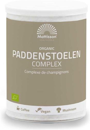 Mattisson - Biologisch Paddenstoelen Complex - Lion’s Mane, Reishi, Cordyceps, Chaga, Shiitake, Maitake, Agaricus - 100 Gram