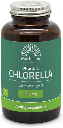 Mattisson - Biologische Chlorella 500mg - Groene Eencellige Zoetwateralg - Voedingssupplement - 240 Tabletten