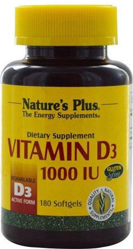 Vitamin D3, 1000 IU (180 Softgels) - Nature's Plus