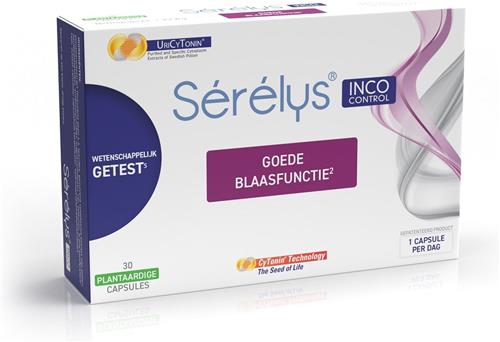 Sérélys Inco Control - 30 capsules - 1 maand - Draagt bij aan een goede blaasfunctie - Incontinetie klachten - Geen fyto oestrogene werking - Op basis van Pollenextracten en Pompoenpit extract