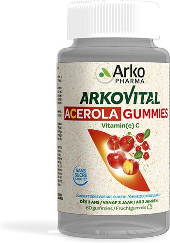 Arkopharma - Arkovital Acerola Gummies formule bevat 100% Vitamine C uit Acerola-bessen.