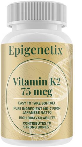 Epigenetix - Vitamin K2 75mcg - 60 softgels - Voor sterke botten en preventie van kalkafzettingen