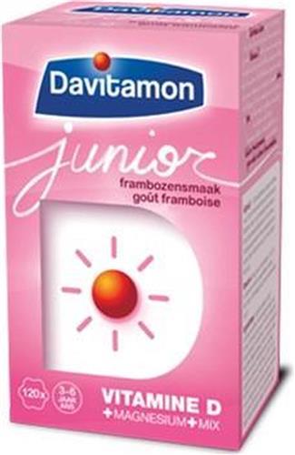 Davitamon Junior Framboos 120 Kauwtabletten