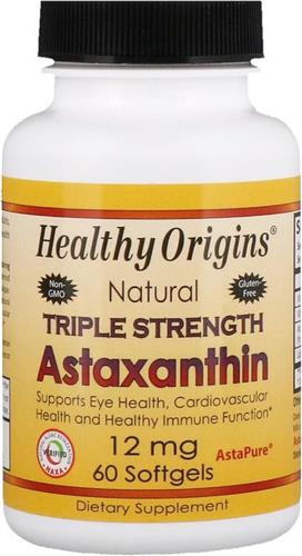 Healthy Origins Astaxanthine - 12 mg 60 softgels