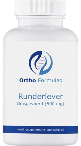 Runderlever - 500 mg - 180 capsules - grasgevoerd - vitamine A - B-vitaminen - ondersteuning immuunsysteem - energie