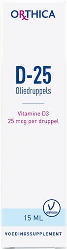 Orthica Vitamine D-25 Oliedruppels 15 ml