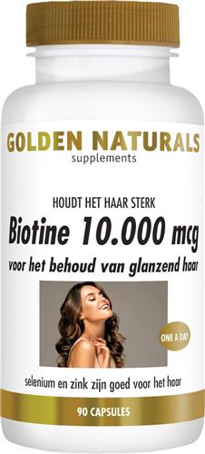 Golden Naturals Biotine 10.000 mcg (90 veganistische capsules)