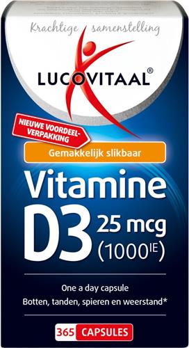 3x Lucovitaal Vitamine D3 25mcg 365 capsules