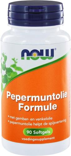 NOW  Pepermuntolie Formule - 90 softgels