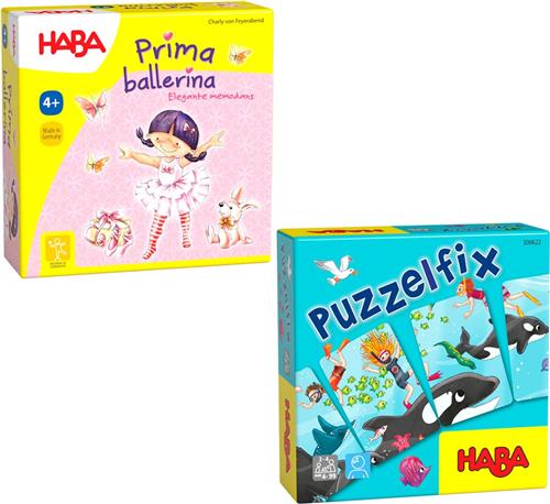 Haba Set van 2 spellen vanaf 4 jaar: Prima Ballerina - Puzzelfix