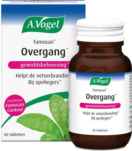 A.Vogel Famosan Overgang gewichtsbeheersing tabletten - Yerba mate helpt de vetverbranding en helpt om op gewicht te blijven.* - 60 st