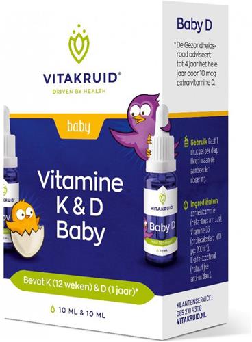 Vitakruid - Vitamine K & D Baby - 10+10ml