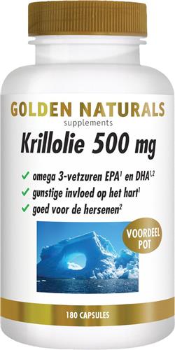 Golden Naturals Krillolie 500mg (180 softgel capsules)