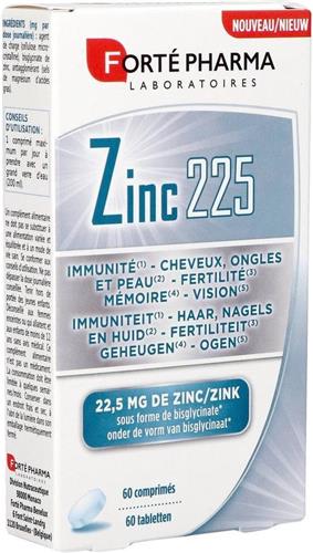 Zink 225 Forte Pharma Tabl 60