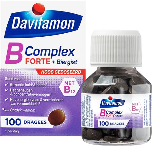 Davitamon vitamine B-Complex Forte met Biergist en vitamine B12 - 100 Tabletten