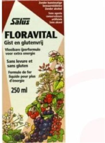 Salus Floradix Floravital - Vitaminen - Vegan ijzer-elixir met groente vruchten – Glutenvrij - 250ml