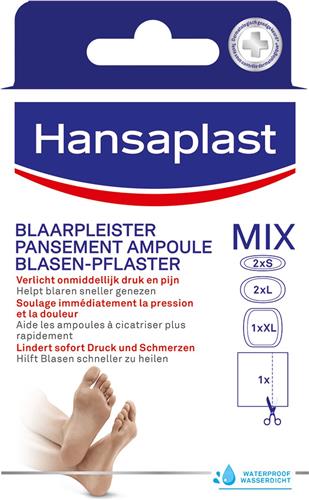 Hansaplast SOS Mix Pack Blaren Pleisters - Voet Verzorging - Blaar Pleister - Anti Blaren - Waterproof Pleisters - 6 Stuks