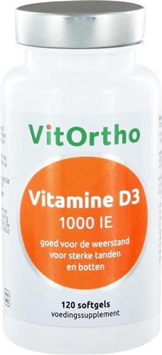 VitOrtho Vitamine D3 1000 IE - 120 softgels