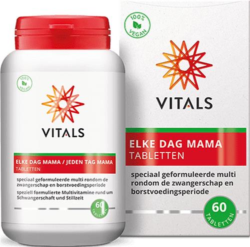 Vitals - Elke Dag Mama - 60 tabletten - Multivitamine - speciaal voor rondom de zwangerschap en borstvoedingsperiode