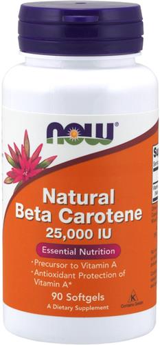 NOW Foods - NAT Beta Carotene 25.000 (90 softgels)