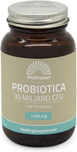 Mattisson - Pre en Probiotica 30 miljard CFU - Afkomstig uit Sunfiber (Guarboonvezel) - Voedingssupplement Darmflora - Vegan - 60 Capsules