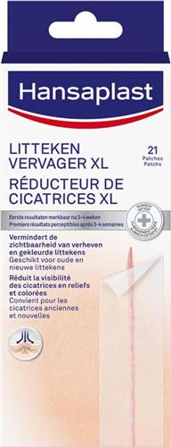 Hansaplast Littekenvervager XL Litteken Pleisters - Wondpleisters - Wondverzorging - Grote Pleisters - Eilandpleister 3x14,6 cm - 21 Patches