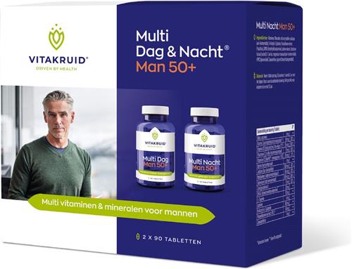 Vitakruid - Multi dag & nacht man 50+ 2 x 90 tabletten - 180 Tabletten