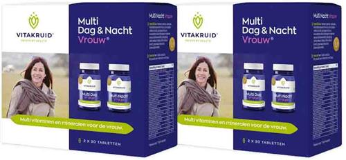 2x Vitakruid Multi Dag Nacht Vrouw 60 tabletten