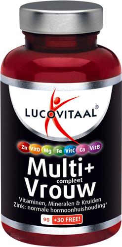 Lucovitaal Multivitamine - 3x Vrouw  MAXI pot - 120 tabletten