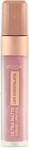 LOréal Paris Make-Up Designer Les Chocolats Lipstick - 842 Candy Man - Paars - Ultra Matte Lippenstift met Chocoladegeur - 7,6 ml