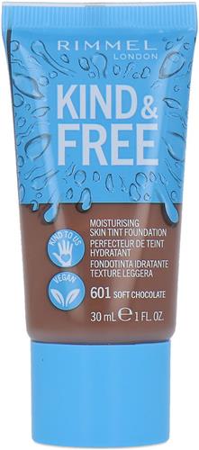 Rimmel London KIND & FREE Vegan Foundation 601 Soft Chocolate