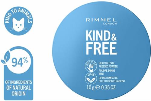 Rimmel London KIND & FREE Vegan Pressed Powder Gezichtspoeder 01 Translucent