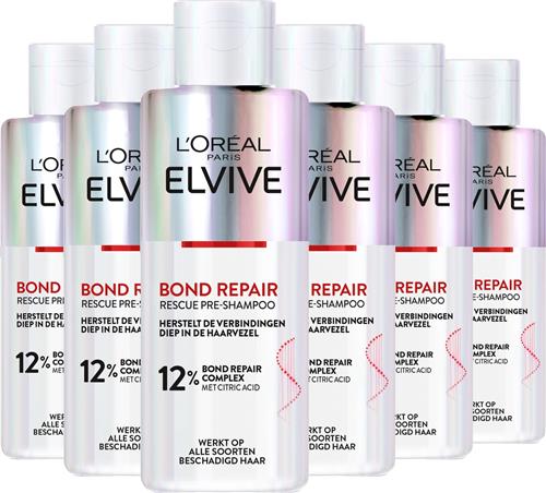 L'Oréal Paris Elvive Bond Repair Pre-Shampoo - Beschadigd Haar - 6 x 200ml