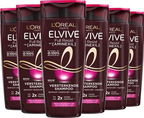 L'Oréal Paris Elvive Full Resist - Power Shampoo - Voedt de hoofdhuid en versterkt lengtes - 6 x 250ml