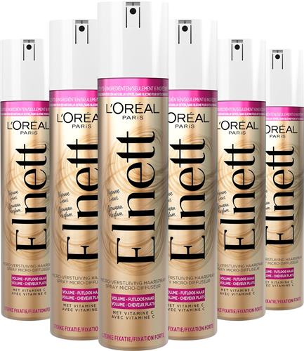 L'Oréal Paris Elnett Volume - Sterke Fixatie Haarlak - 6 x 200ml